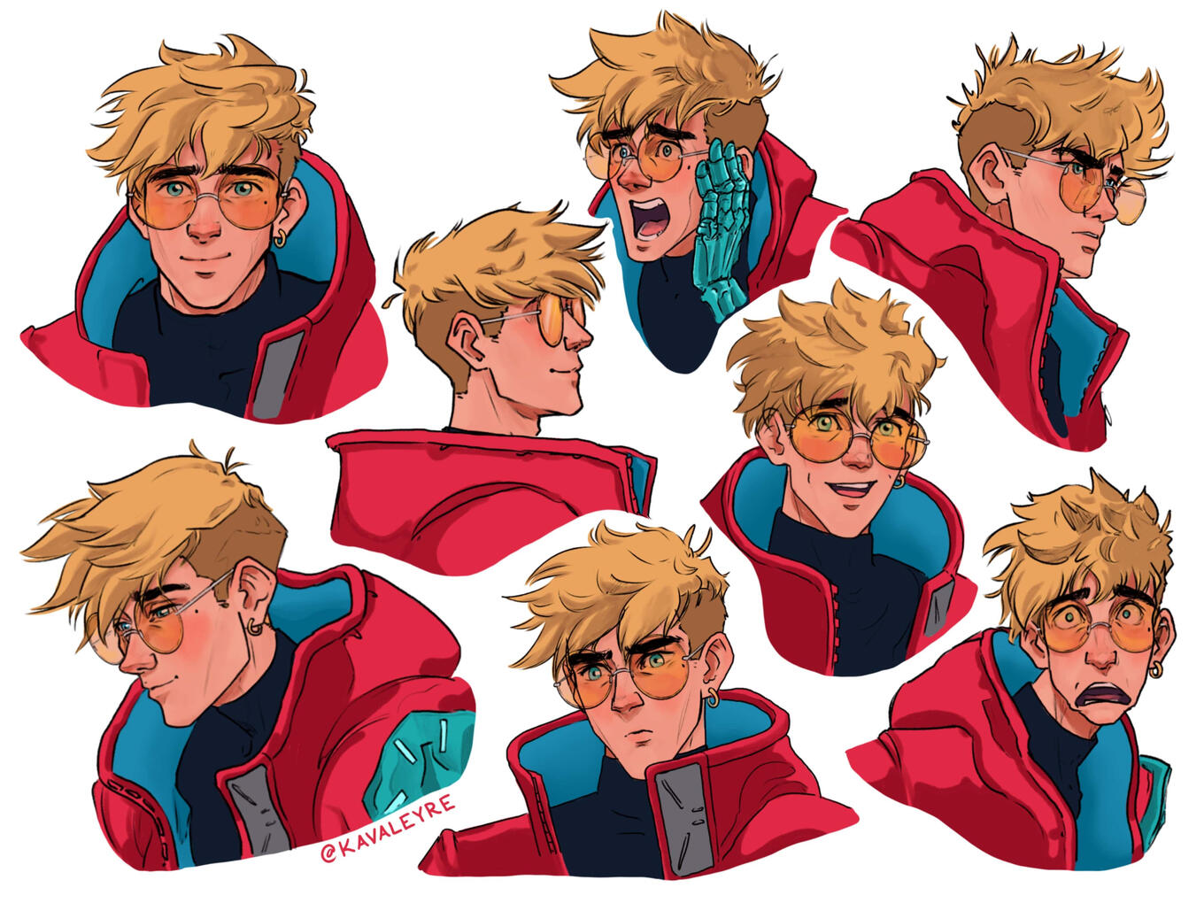 Vash the Stampede Expressions